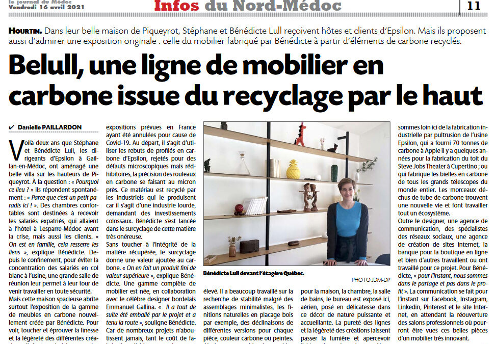 Une ligne de mobilier en carbone issue du recyclage par le haut